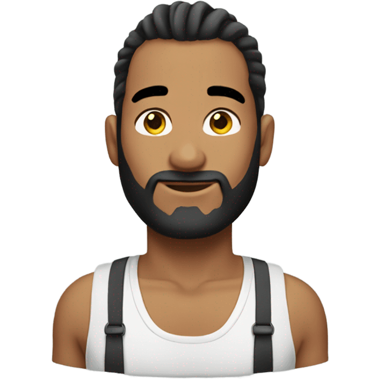 man bun half body emoji