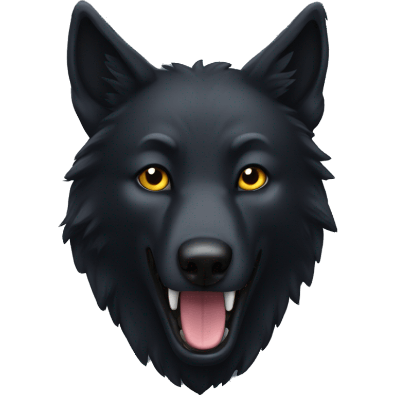 Black wolf  emoji