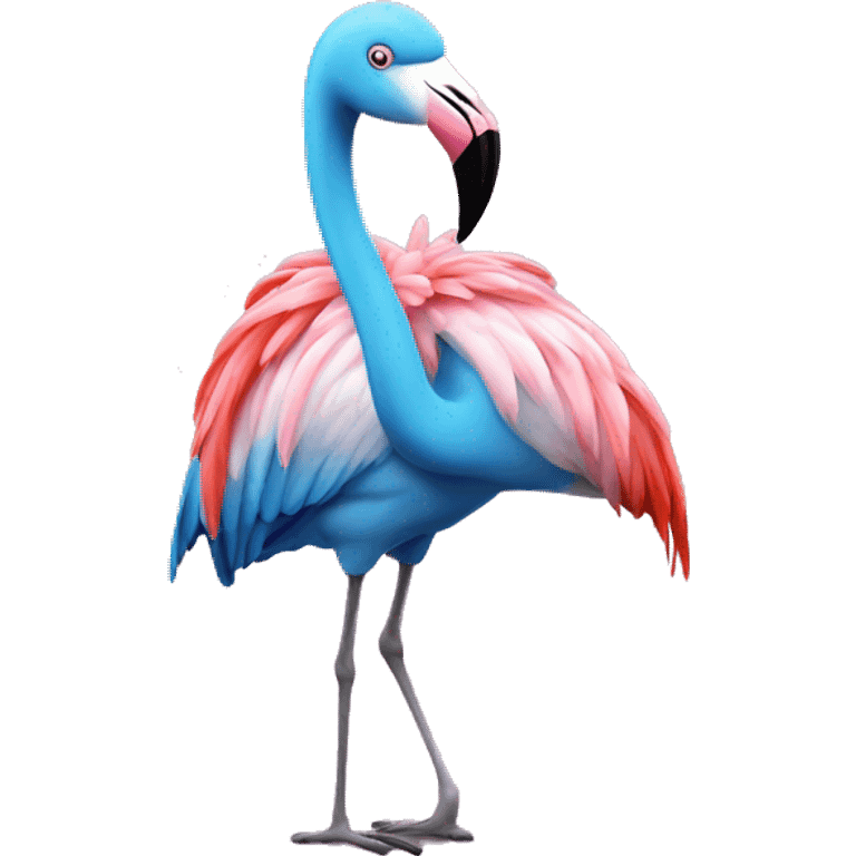 Flamingo in the shape of Florida  emoji