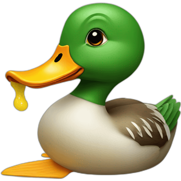 duck eating emoji