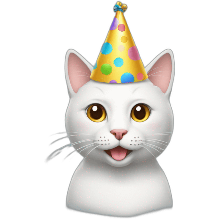 cat with a party hat emoji