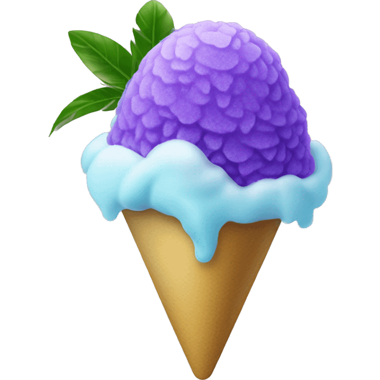 Ube tropical shaved ice emoji