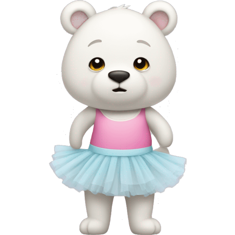 White bear wearing a tutu emoji