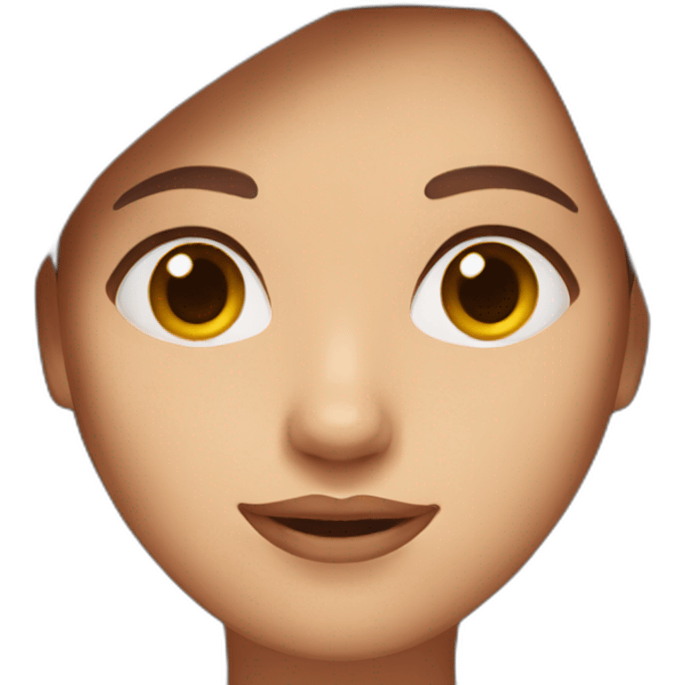 woman with red-brown hair and hazel eyes emoji