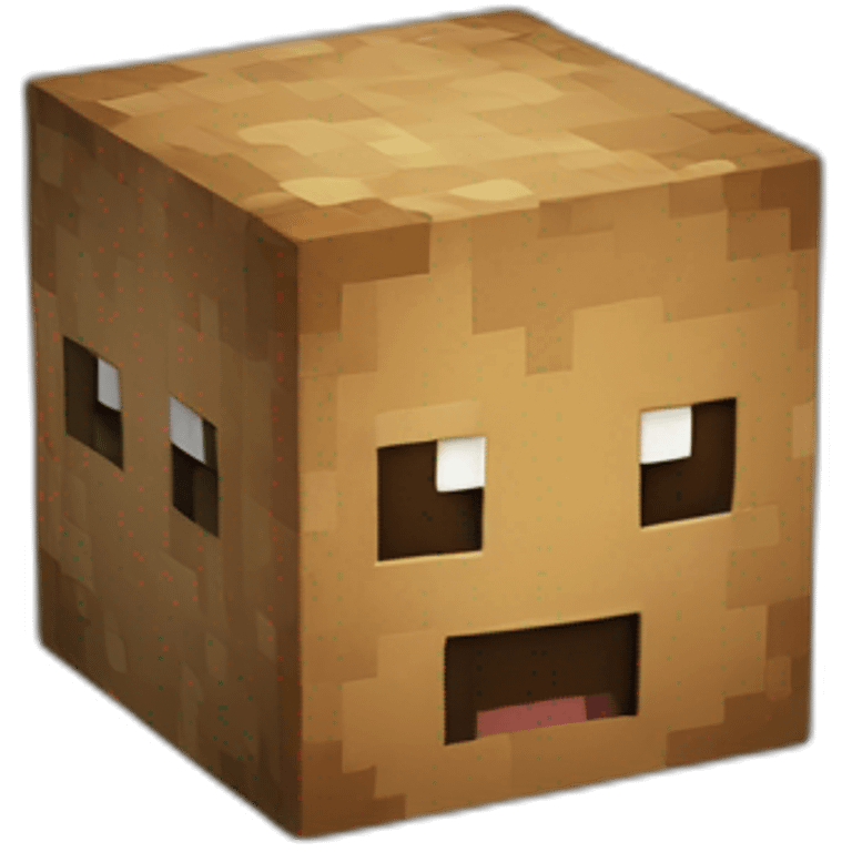 Minecraft cube emoji