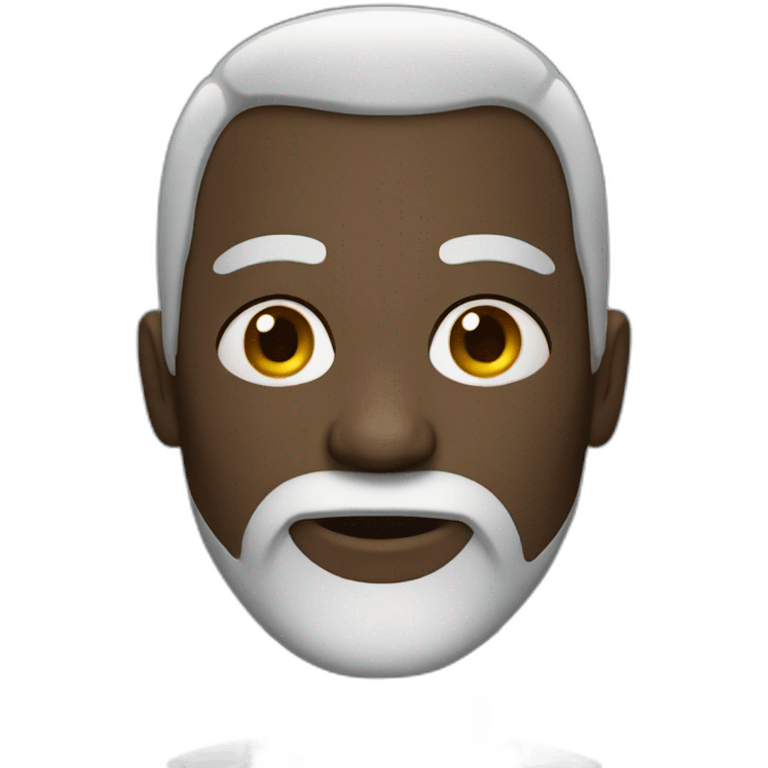 Dark man with short white beard emoji