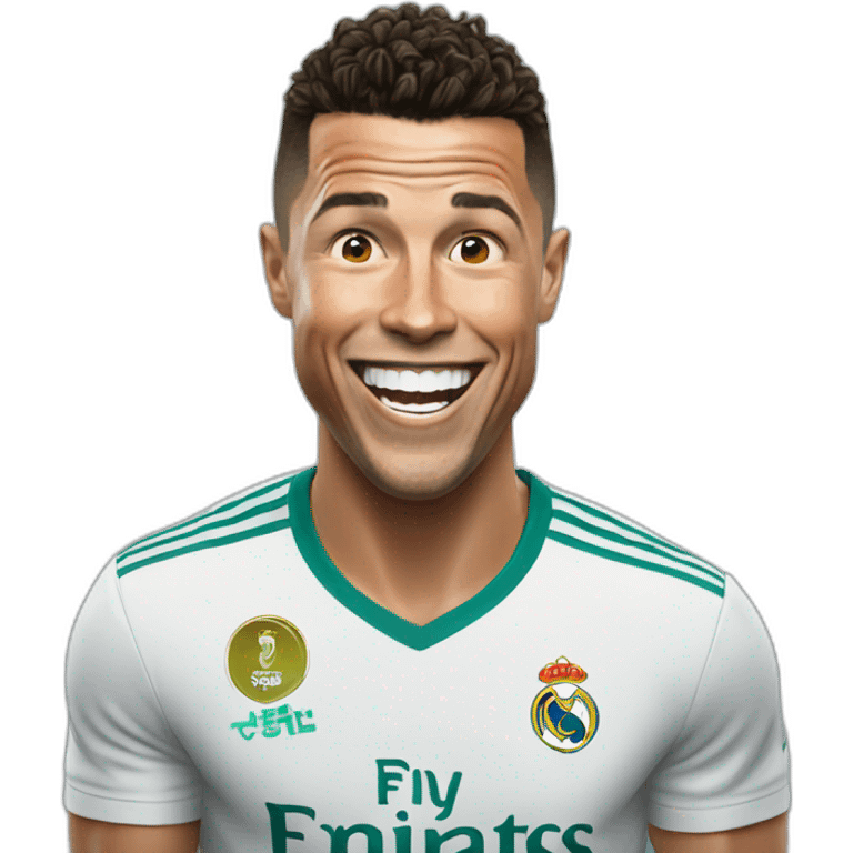 Ronaldo laughing emoji