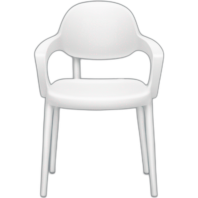 Plastic white chair emoji