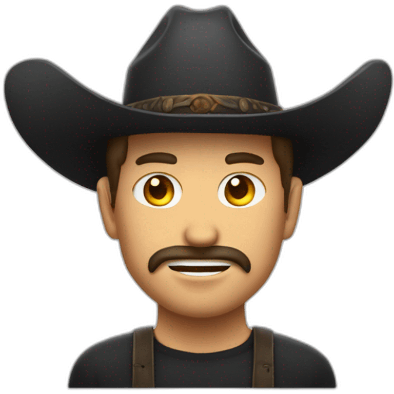 Hombre cara de diablo con sombrero galera emoji