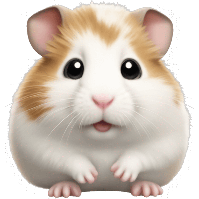 a cute hamster look like snowball hamster emoji