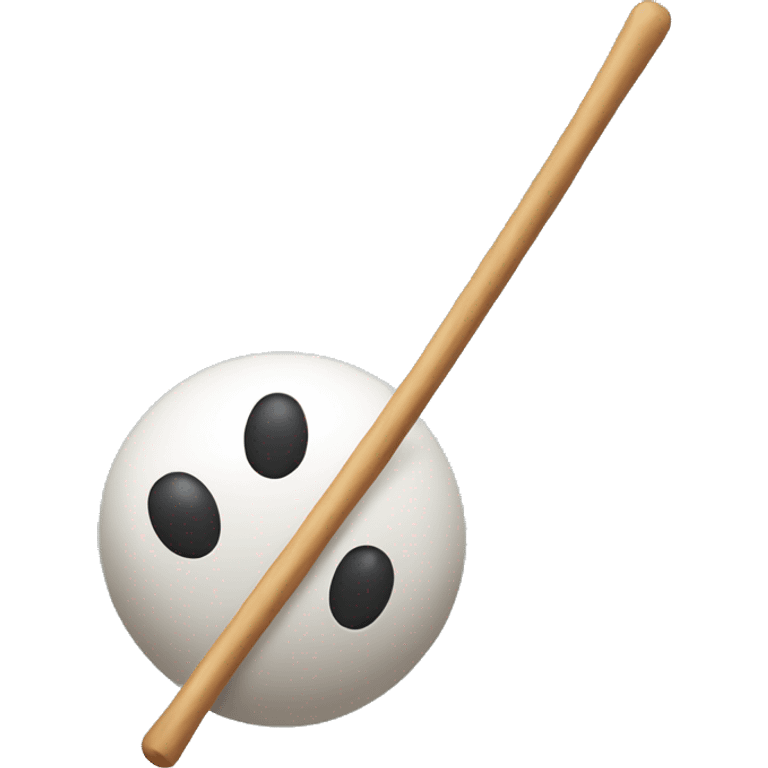 Balls with long stick in the middle emoji