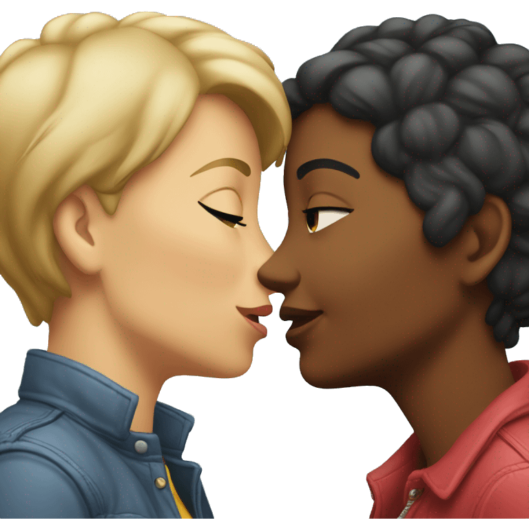 lesbians kiss emoji