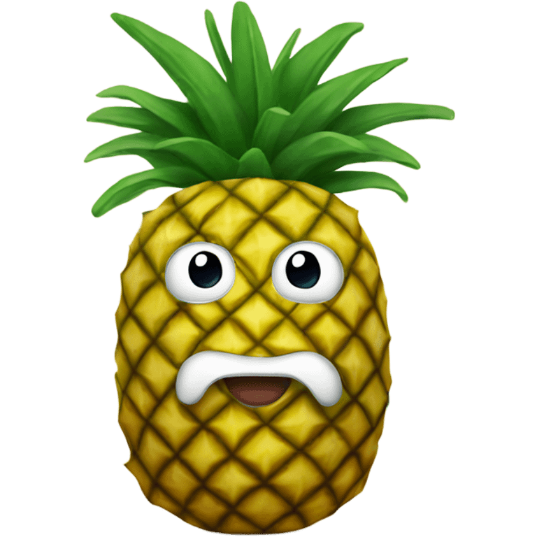 pineapple with a beanie emoji