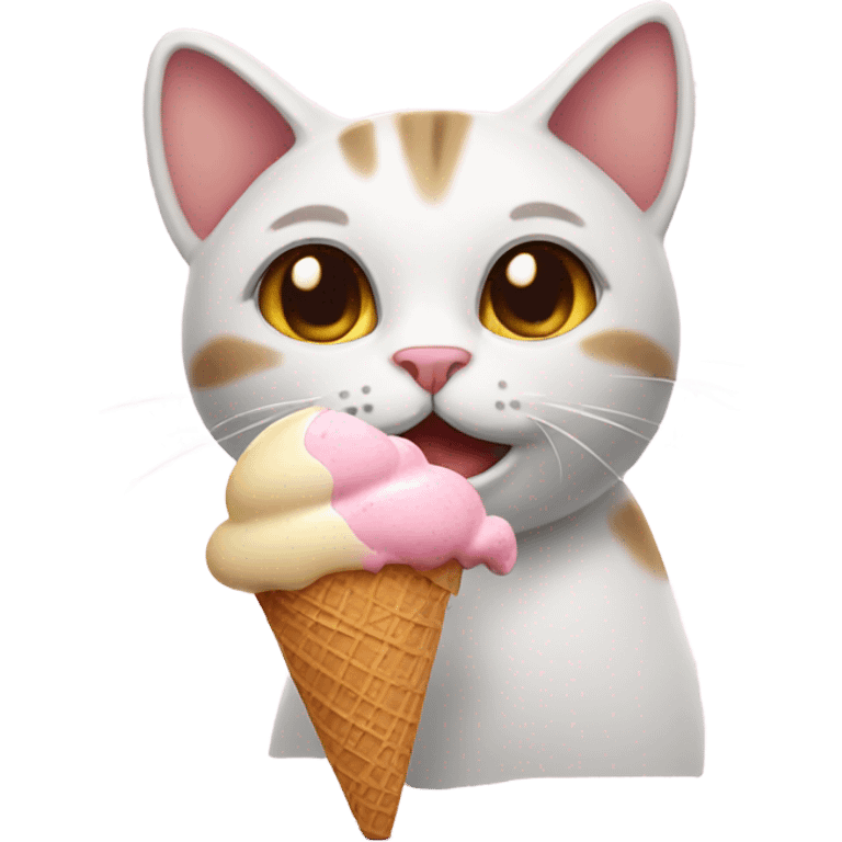 cat with ice cream  emoji