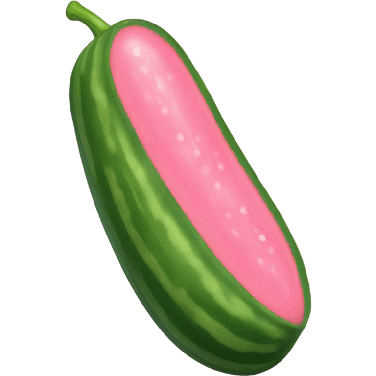 Pink cucumber  emoji