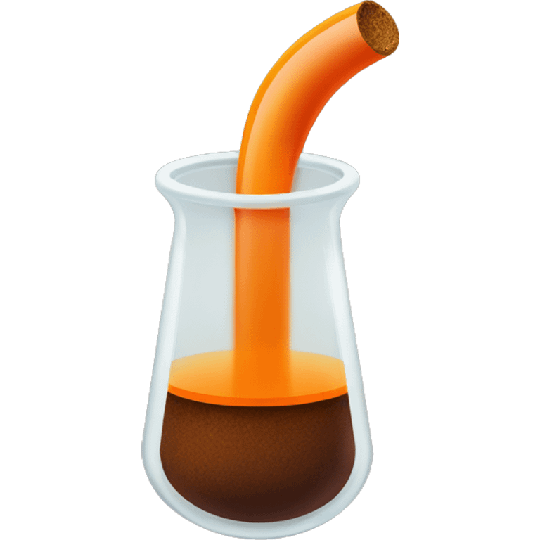 Brown Bromine with an orange aroma in a circular beaker with a tan cork on top emoji