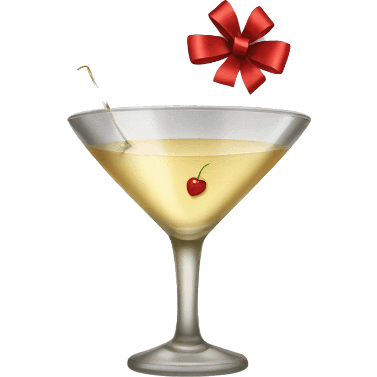 Martini drink with a bow emoji