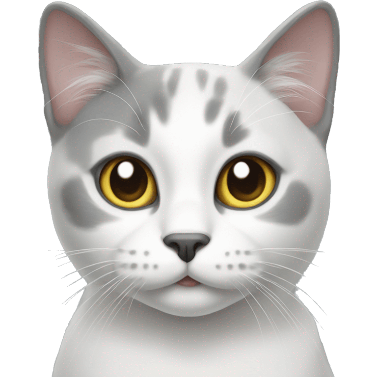 White and grey cat emoji