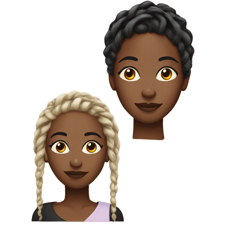 A black mom with ombré faux locs emoji