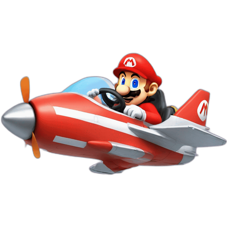 Mario kart in a plane  emoji