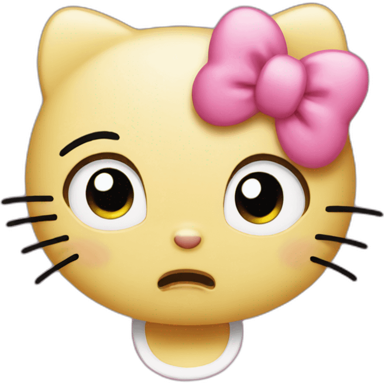 Hello kitty sad and boring emoji