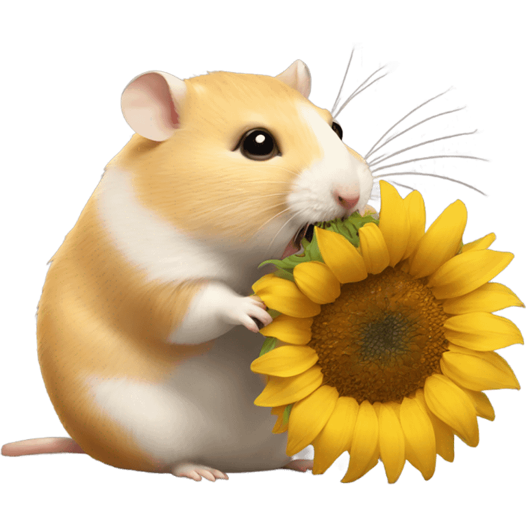 hamster eating sunflower emoji