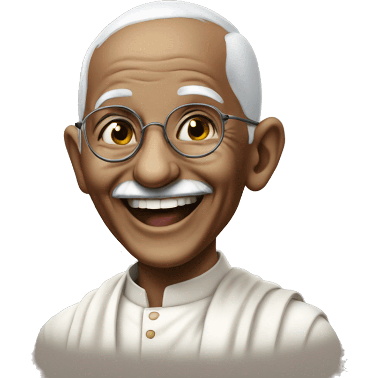 Gandhi laughing emoji