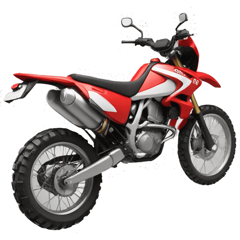 red enduro motorcycle  emoji