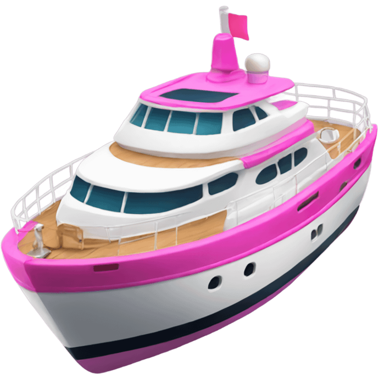 Pink yacht  emoji