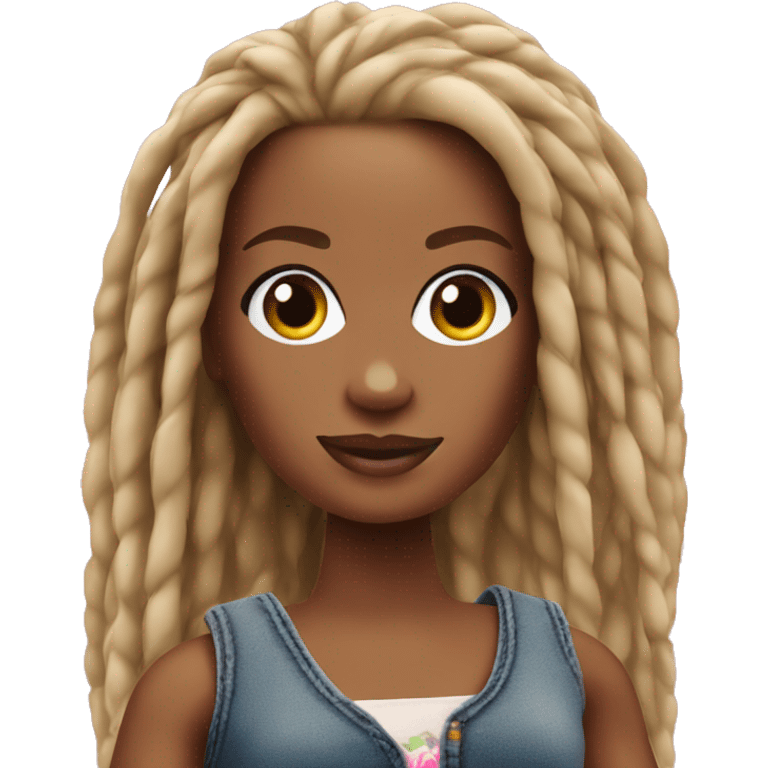 Barbie with dreads emoji