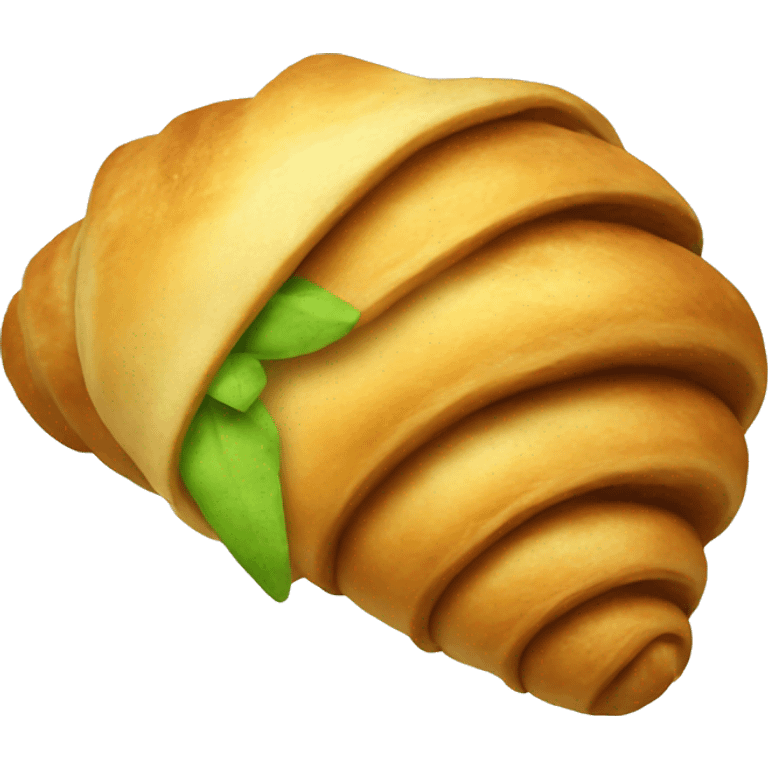 Croissant filled with pistache emoji