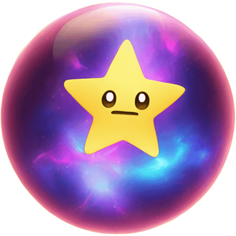 astral projection explosive star contained inside a ball emoji