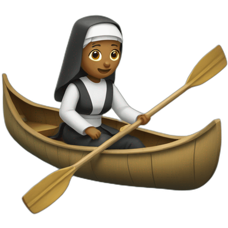 nun in a canoe emoji