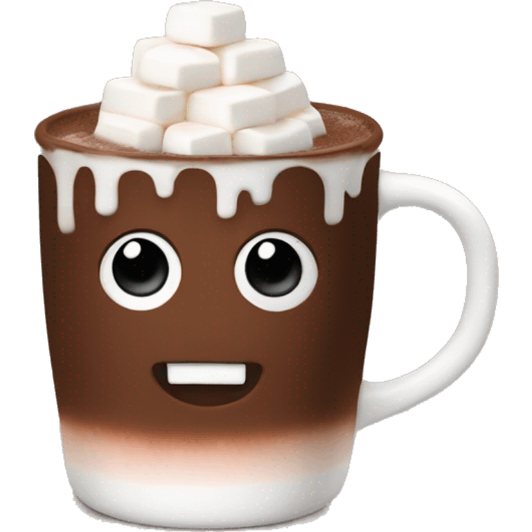 Hot chocolate with marshmallow emoji