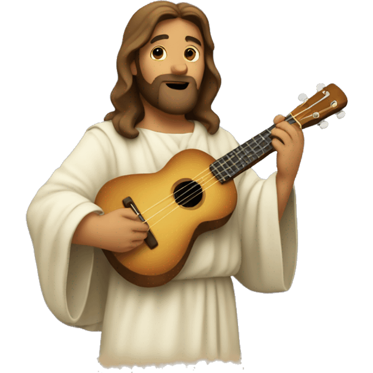 jesus playing ukulele emoji