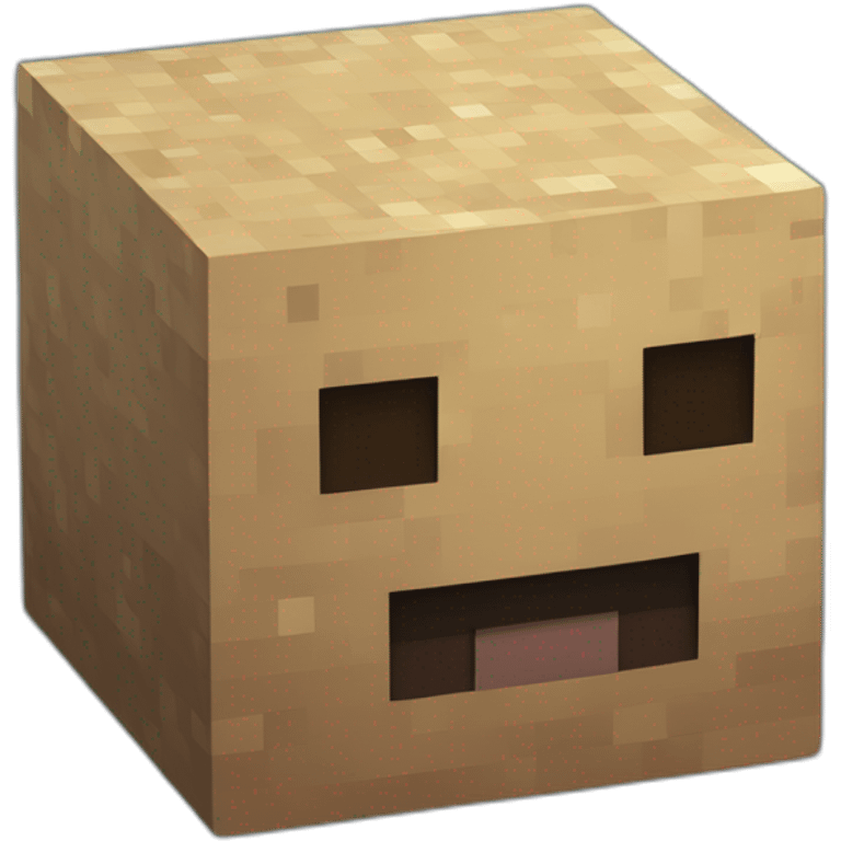 Minecraft cube de terre emoji