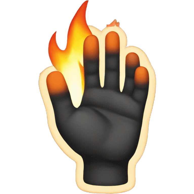 fire hand emoji