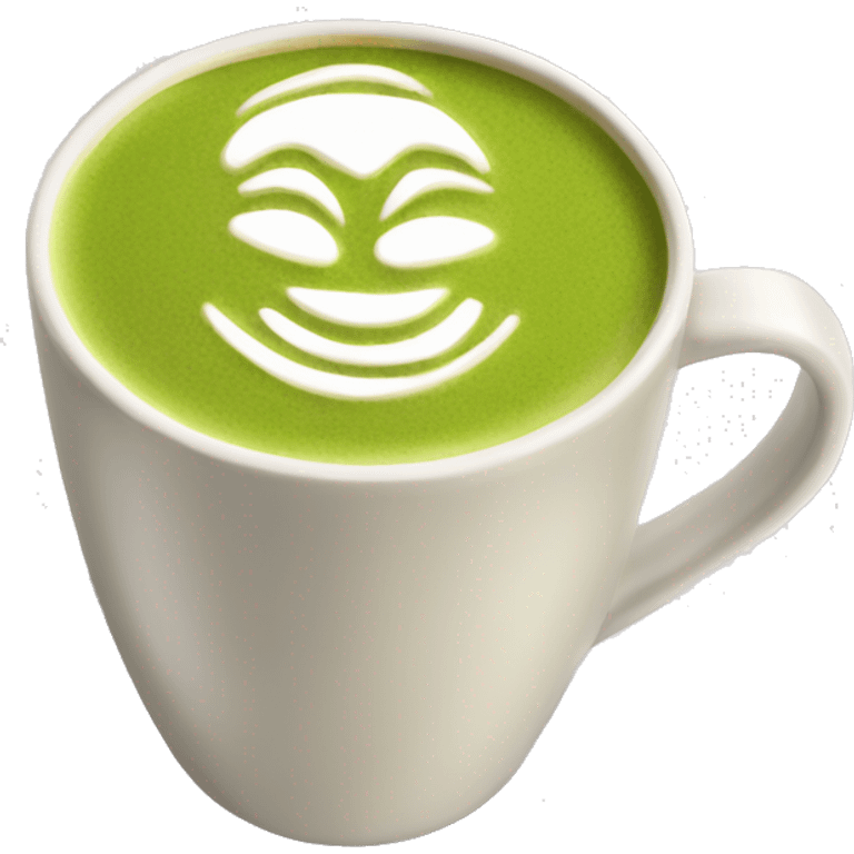 matcha latte in a mug emoji