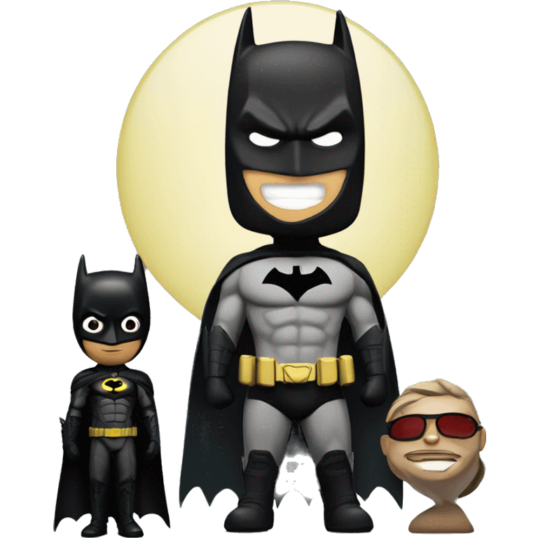 Batman next to black robin emoji