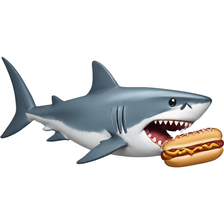 shark with hotdog  emoji