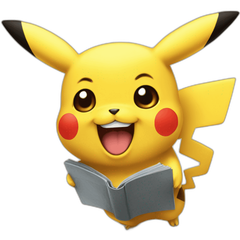 pikachu qui pluere de rire emoji