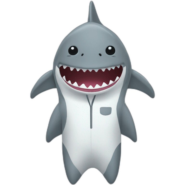 person in a shark pijama emoji