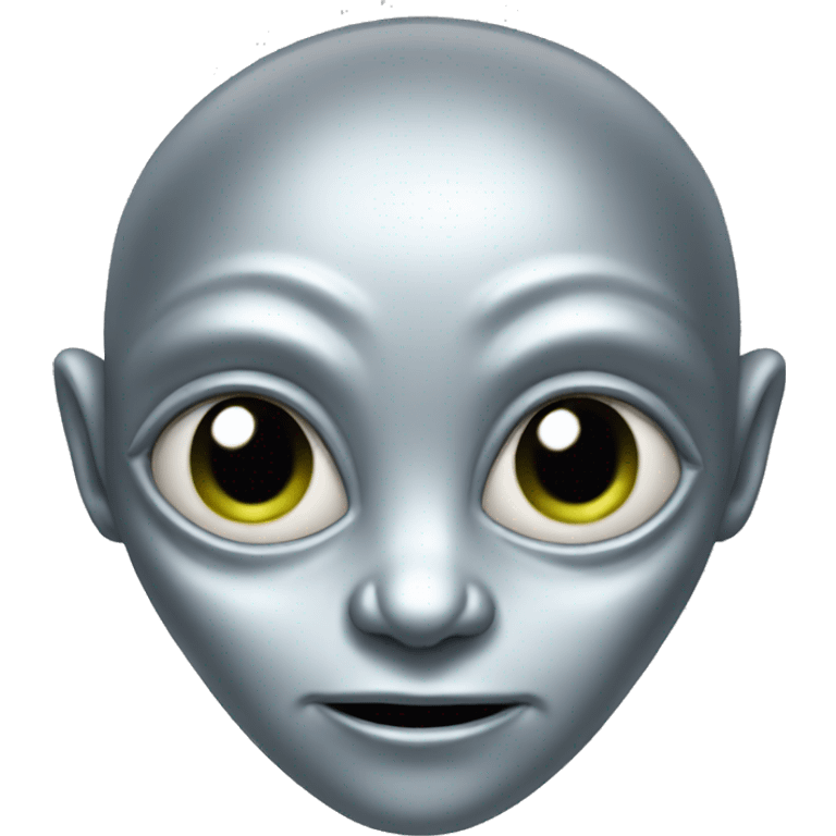 silver alien emoji