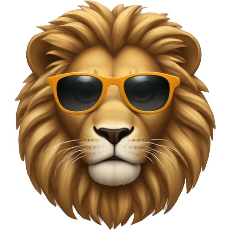 Lion with sunglasses  emoji