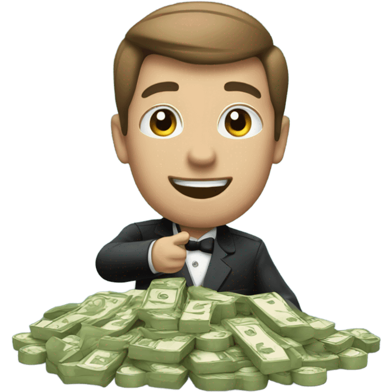 casino dealer counting money emoji