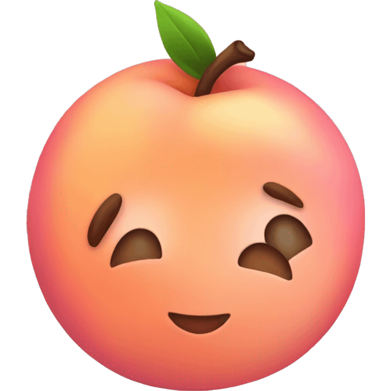 A pink-colored peach emoji