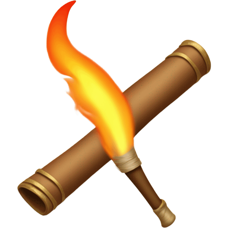 quill that's on fire writing on a scroll  emoji