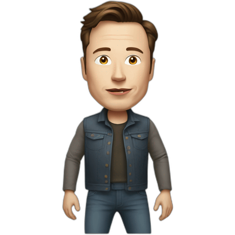 Elon musk in roller emoji