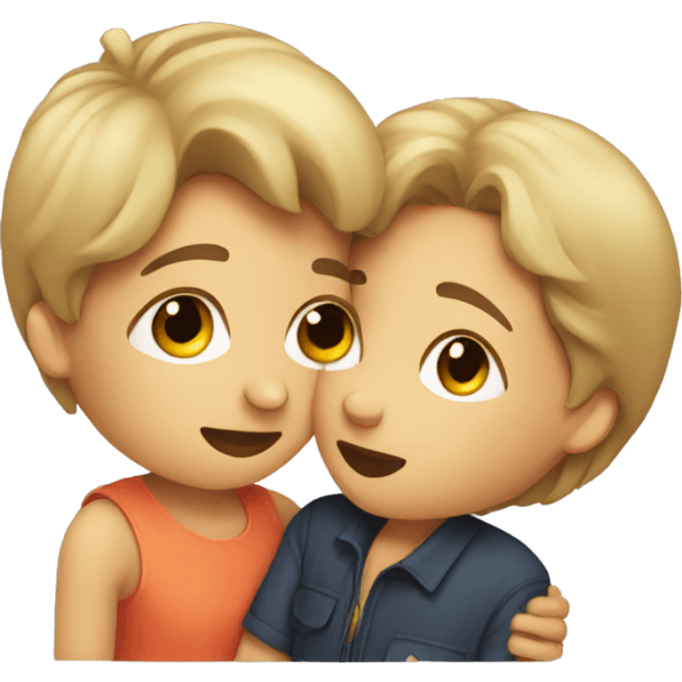 Girl and boy kissing emoji