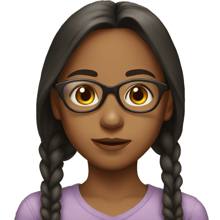 portrait of girl without glasses  emoji